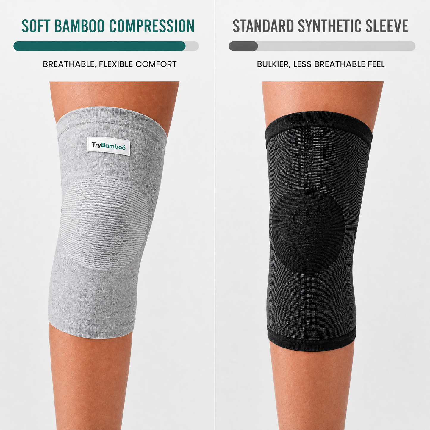 Premium Bamboo Knee Sleeve (Single)
