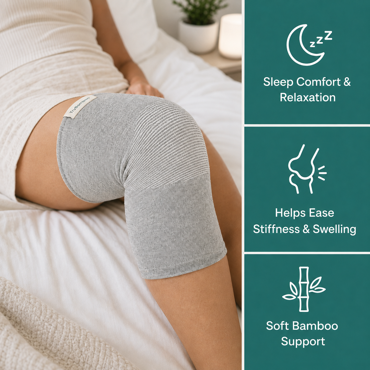 Premium Bamboo Knee Sleeve (Single)